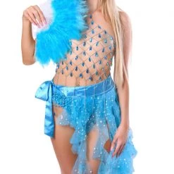 THE LUMI SHOP FULL OUTFIT- Blue Princess (Top+Bottoms+Skirt+Fan)