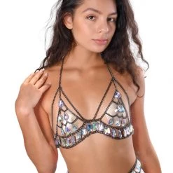 THE LUMI SHOP Diamond Babe Rhinestone Top SUMMER 2022