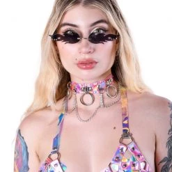 THE LUMI SHOP Black Flame Sunglasses