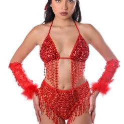 THE LUMI SHOP Hand Stitched Sequin Set- Valentine