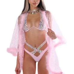 THE LUMI SHOP FULL OUTFIT- Pink Blossom (Top+Bottoms+Necklace+Kimono) SUMMER 2022