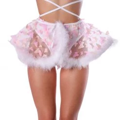 THE LUMI SHOP Pink Butterfly Fuzzy 3D Skirt SUMMER 2022