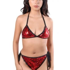 THE LUMI SHOP Red Sequin Set Sequin Sets