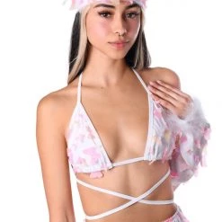 THE LUMI SHOP Pink Butterfly 3D Top