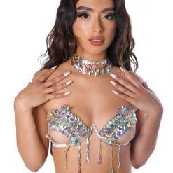 THE LUMI SHOP Iridescent Wave Carnival Bra Top SUMMER 2022