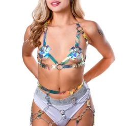 THE LUMI SHOP Iridescent Techno Harness Set Sequin Sets