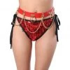 THE LUMI SHOP Red/Gold Vegan Leather Harness Belt HARNESSES & CHAINS