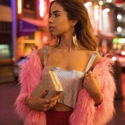 THE LUMi SHOP City Light Crystal Halter Top (Multi Colors) Tops