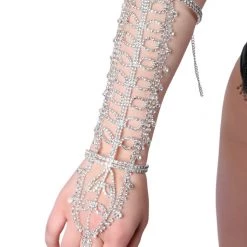 THE LUMI SHOP Gloves｜Arm | Ankle Rhinestone Leaf Arm Wrap