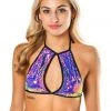 THE LUMi SHOP Sequin Halter Top - Amethyst