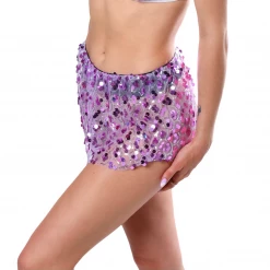 THE LUMI SHOP Fuchsia Treasure Sequin Skirt