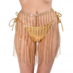 THE LUMI SHOP FULL OUTFIT-Gold Mermaid(Top+Bottom+Body Necklace)