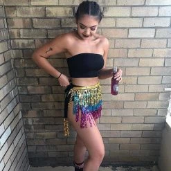 THE LUMi SHOP Sequin Skirts Spring Awake Holographic Sequin Skirt 12 THE LUMi SHOP Sequin Skirts Spring Awake Holographic Sequin Skirt