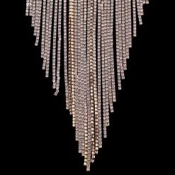 THE LUMi SHOP Rhinestone Crystal Tassel Necklace