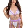 THE LUMI SHOP Punk Lilac Vegan Leather Harness Set