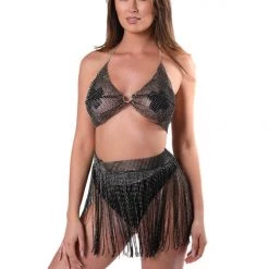 THE LUMI SHOP Black Sapphire Rhinestone Set SPRING 2022