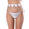 THE LUMi SHOP White Vegan Leather Chain Belt