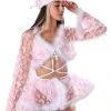 THE LUMI SHOP SPRING 2022 Pink Fuzzy 3D Butterfly Set