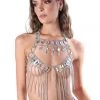 THE LUMI SHOP Silver Gem Chain Top SPRING 2022