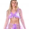 THE LUMI SHOP Lilac Pixie Fuzzy 3D Top