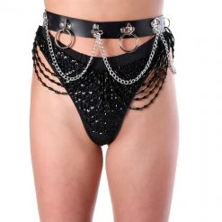 THE LUMi SHOP Black Vegan Leather Harness Belt HARNESSES & CHAINS