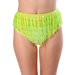 THE LUMI SHOP Hand Stitched Sequin Set- Neon Lime SUMMER 2022