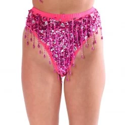 THE LUMI SHOP Hand Stitched Sequin Bottoms- Rose Pink