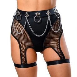 THE LUMi SHOP Black Vegan Leather Harness Belt HARNESSES & CHAINS