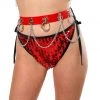 THE LUMI SHOP HARNESSES & CHAINS Red Vegan Leather Harness Belt