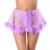 THE LUMI SHOP Lilac Daisy Fuzzy 3D Sequin Skirt