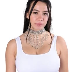 THE LUMI SHOP Silver Beaded Tassel Necklace JEWELRY