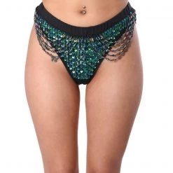 THE LUMi SHOP Hand Stitched Sequin Cheeky Bottoms- Chameleon HAND-STITCHED