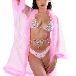 THE LUMI SHOP Fuzzy Kimono- Baby Pink SUMMER 2022