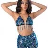 THE LUMI SHOP SUMMER 2022 Hand Stitched Sequin Set- Blue Sapphire