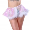THE LUMI SHOP Baby Pink Fuzzy 3D Sequin Skirt FUZZY 3D SETS