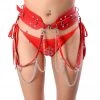 THE LUMI SHOP HARNESSES & CHAINS Hot Babe Red Leg Harness