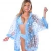 THE LUMI SHOP Fuzzy 3D Kimono- Blue Daisy FUZZY 3D SETS