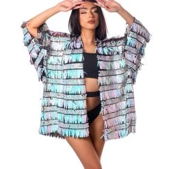 THE LUMI SHOP Sequin Kimono- Cosmic