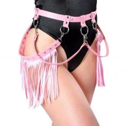 THE LUMi SHOP HARNESSES & CHAINS Pink Barbie Tassel Leg Harness