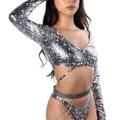THE LUMI SHOP SUMMER 2022 Metallic Pearl Snake Top
