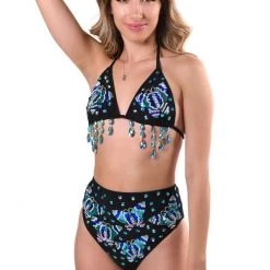 THE LUMi SHOP Hand Stitched Sequin Set- Royal Blue Butterfly