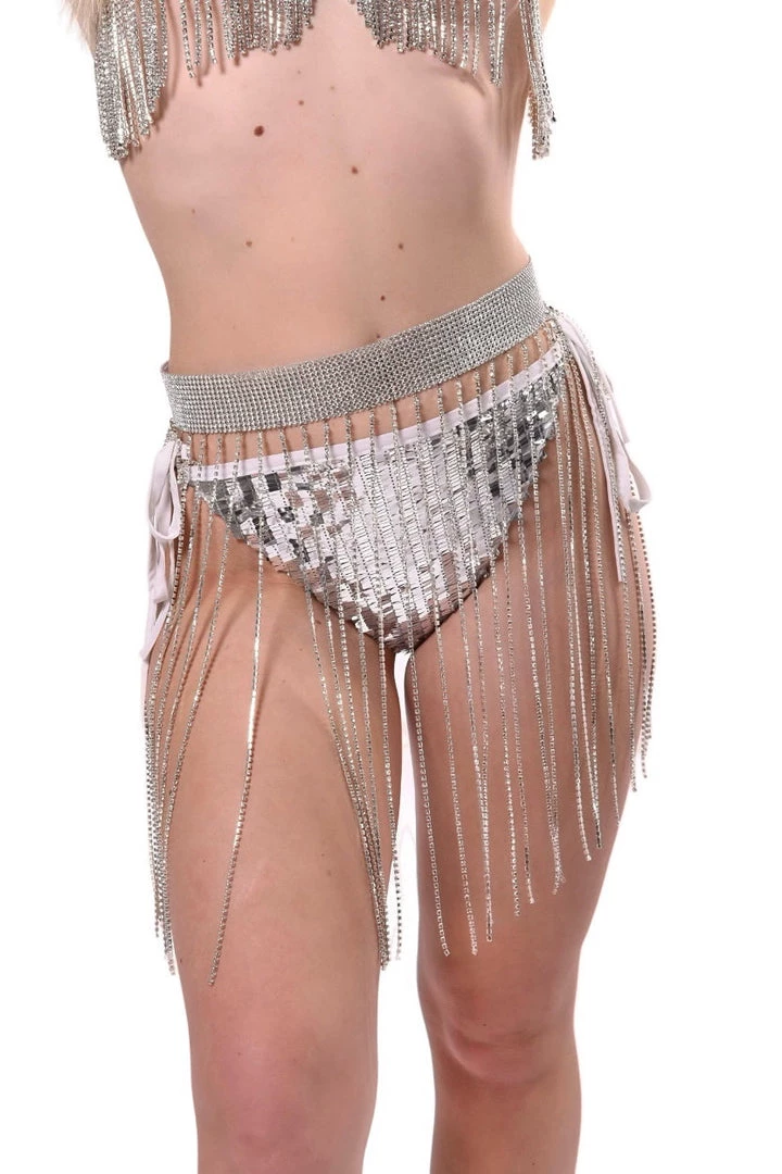 THE LUMI SHOP FULL OUTFIT - Silver Disco (Top+Bottom+Skirt+Glove) FULL OUTFITS 4 THE LUMI SHOP FULL OUTFIT - Silver Disco (Top+Bottom+Skirt+Glove) FULL OUTFITS