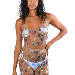 THE LUMI SHOP Goddess Crystal Tears Set- Silver Iridescent