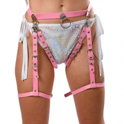 THE LUMI SHOP Sequin Sets Miss Pink Vegan Leather Harness Set