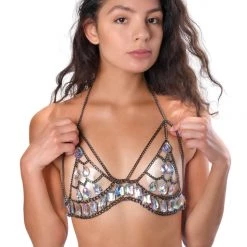 THE LUMI SHOP Diamond Babe Rhinestone Top SUMMER 2022