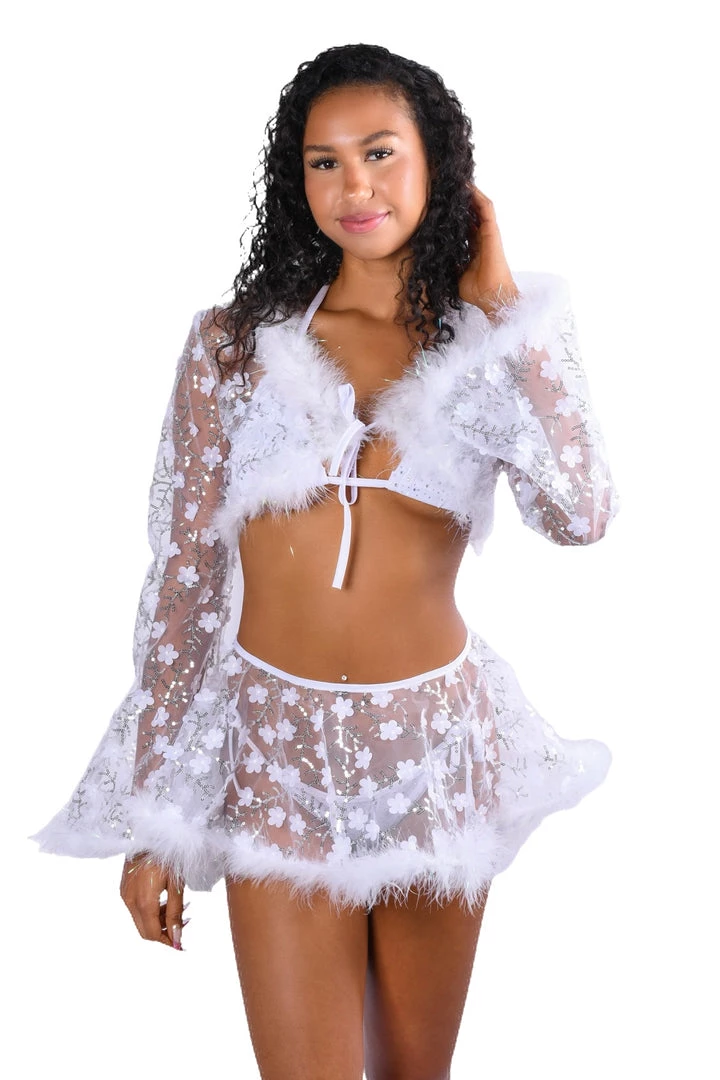 THE LUMI SHOP White Blossom Fuzzy 3D Floral Set FUZZY 3D SETS 5 THE LUMI SHOP White Blossom Fuzzy 3D Floral Set FUZZY 3D SETS