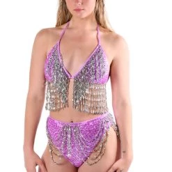 THE LUMI SHOP Hand Stitched Bottoms-Lilac Sparkle