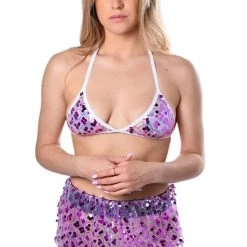 THE LUMi SHOP Fuchsia Treasure Sequin Set (Bra + Skirt) Sequin Sets