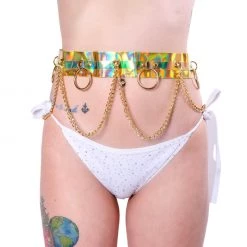 THE LUMI SHOP Space Hologram Harness Set- Gold (3pcs) Sequin Sets
