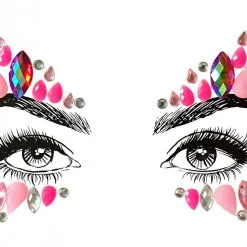 THE LUMi SHOP Pink Berries Rhinestone Crystal Face Jewels